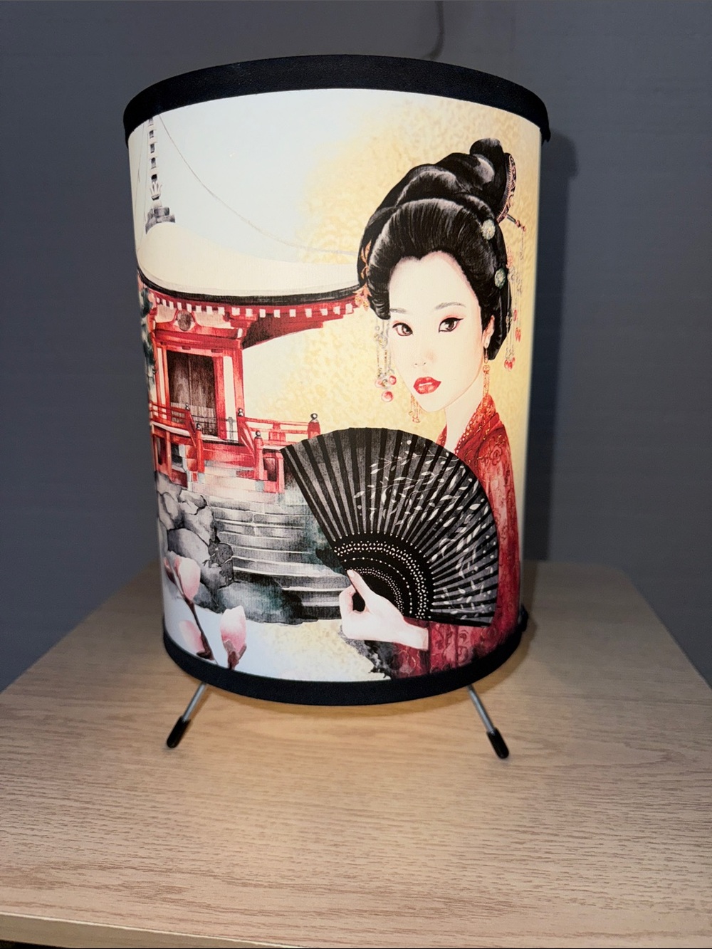 Elegant Red & Black Decorative Lantern Shade